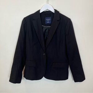American Eagle Women’s Blazer Black Medium One Button Business Formal